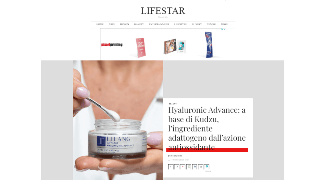 Lifestar - Hyaluronic Advance: a base di Kudzu, l’ingrediente adattogeno dall’azione antiossidante