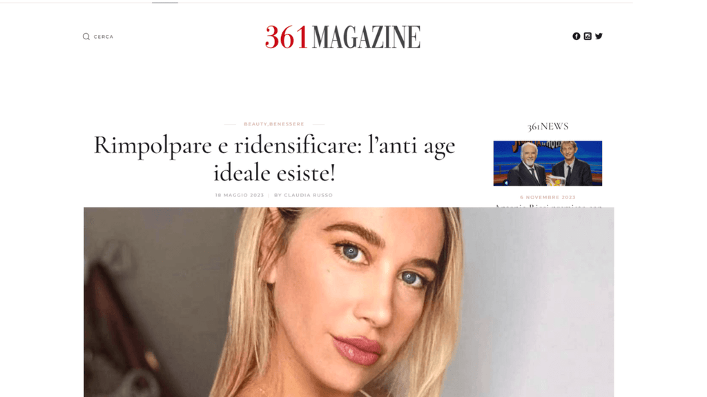 360° Magazine - Rimpolpare e ridensificare, l'anti age ideale esiste!