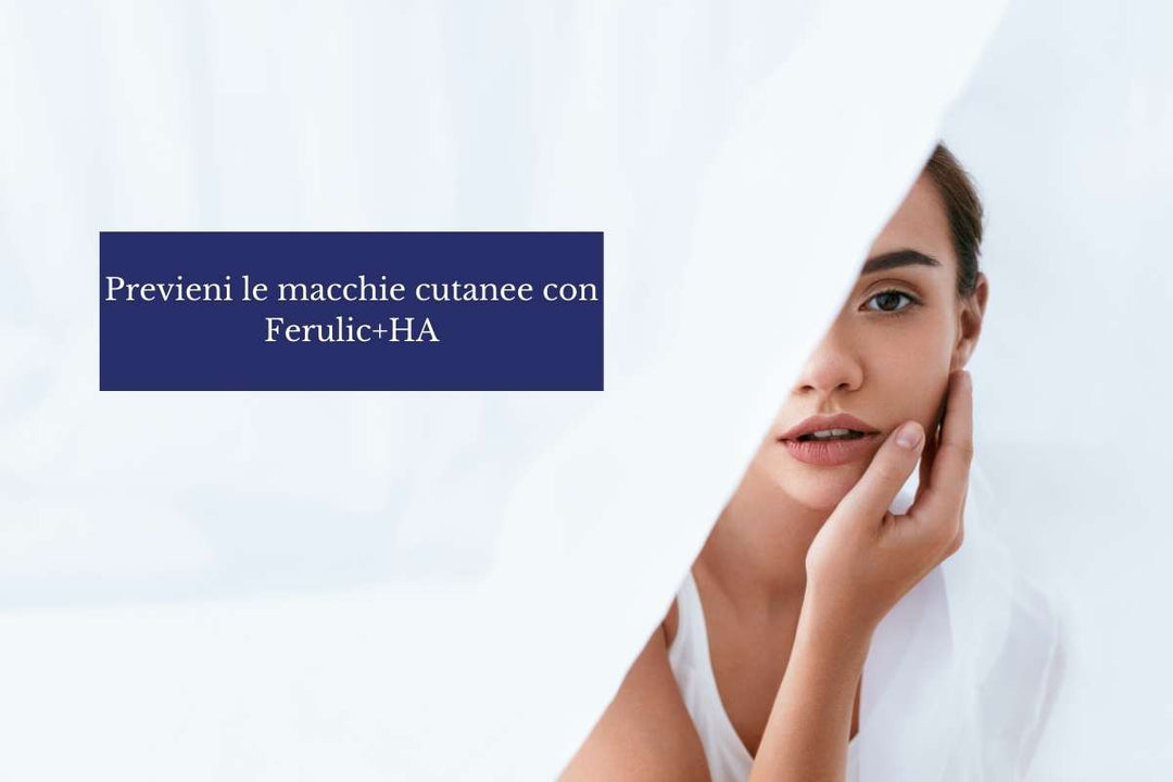 Siero con vitamina C e acido ferulico per prevenire le macchie cutanee