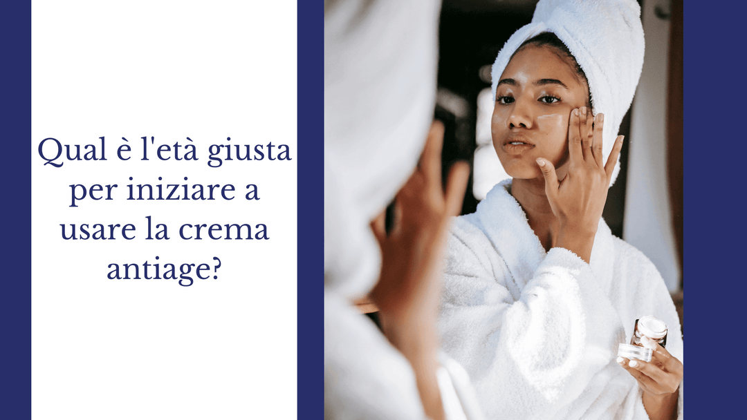 Applicazione di una crema anti-age sul viso