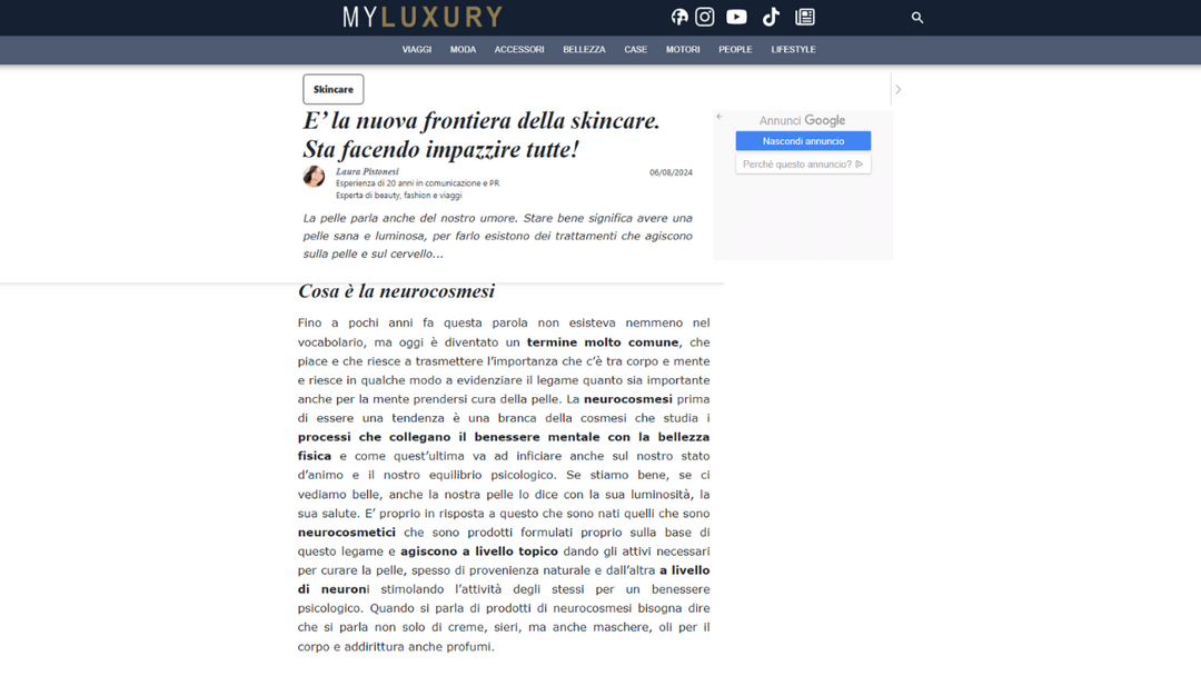 My Luxury - La nuova frontiera della skin care