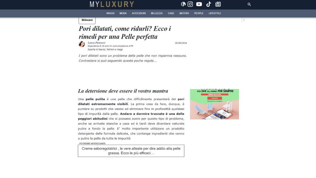 My Luxury - Pori dilatati come ridurli