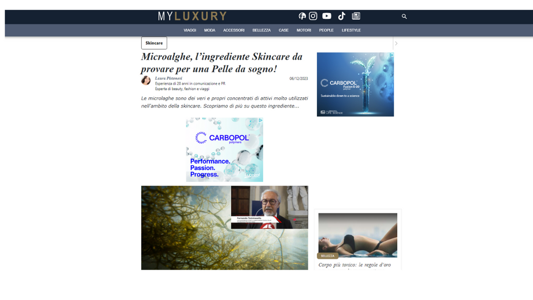My Luxury - Microalghe, l’ingrediente Skincare da provare per una Pelle da sogno!
