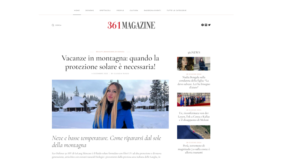360 magazine - Vacanze in montagna: quando la protezione solare è necessaria!