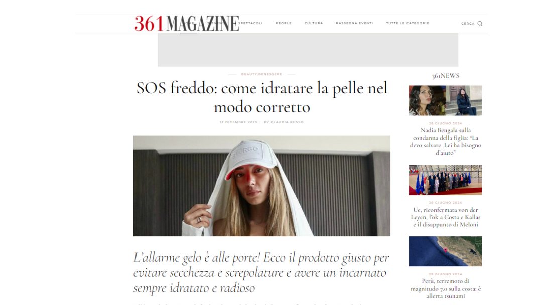 361 Magazine - SOS freddo: come idratare la pelle nel modo corretto