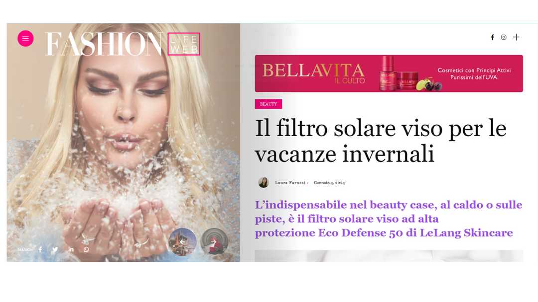 Fashion web life- Il filtro solare viso per le vacanze invernali