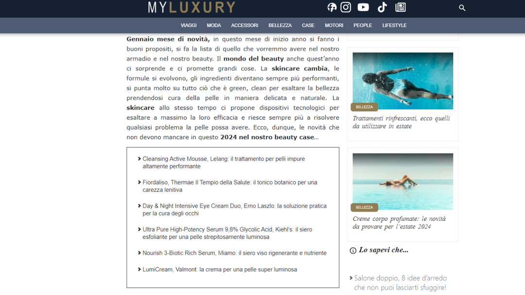 My Luxury - Novità skincare 2024: 6 prodotti da provare in questo mese!