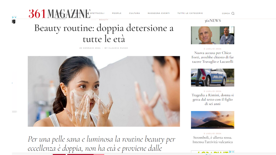 361 Magazine - Beauty Routine doppia detersione a tutte le età