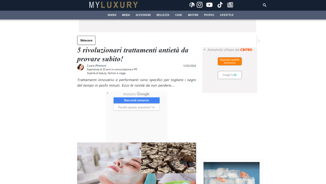 My Luxury - 5 rivoluzionari trattamenti antietà da provare subito!