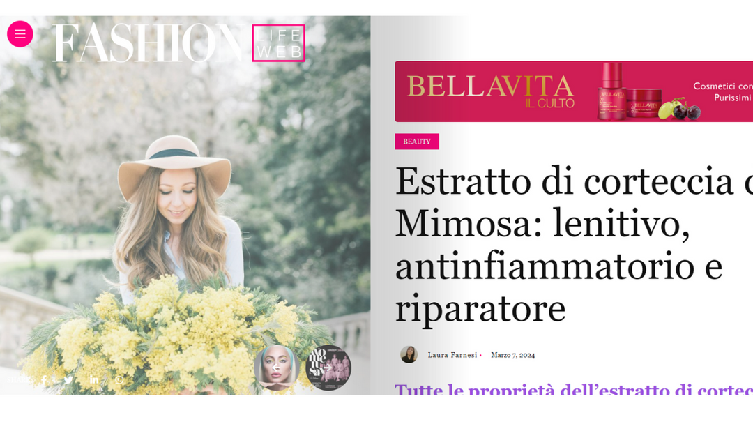 Fashion Web - Estratto di corteccia di Mimosa: lenitivo, antinfiammatorio e riparatore