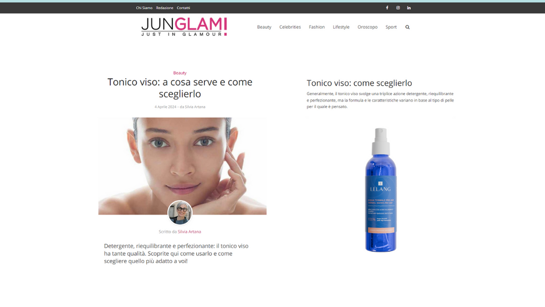 Junglam - Tonico viso: a cosa serve e come sceglierlo