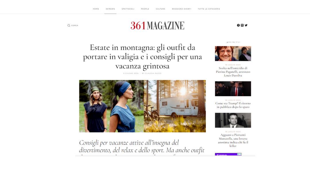 361 Magazine - Estate in montagna: gli outfit da portare in valigia e i consigli per una vacanza grintosa