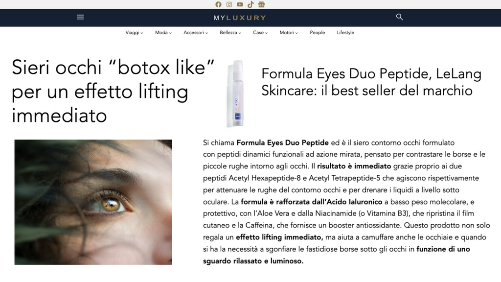 My Luxury - Sieri occhi “botox like” per un effetto lifting immediato