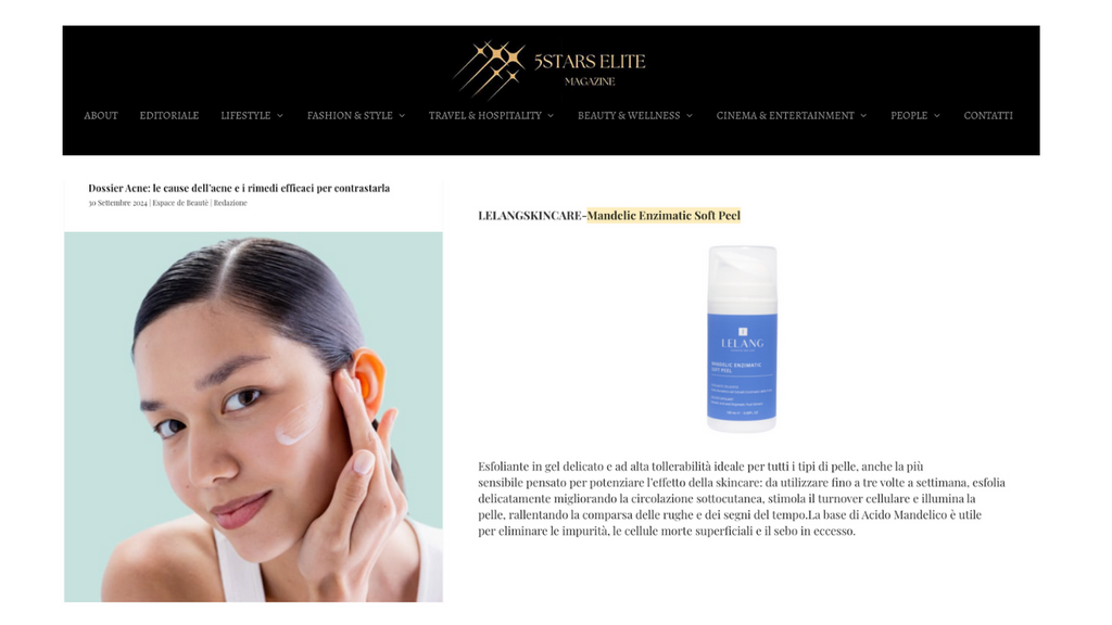 5 Stars Elite Magazine - Dossier Acne: le cause dell’acne e i rimedi efficaci per contrastarla