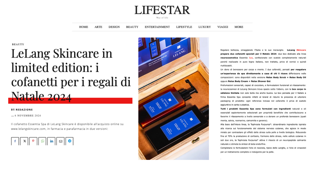 Lifestar - LeLang Skincare in limited edition: i cofanetti per i regali di Natale 2024