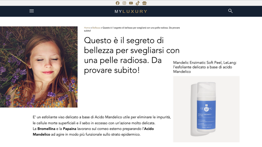 My Luxury - Questo è il segreto di bellezza per svegliarsi con una pelle radiosa. Da provare subito!