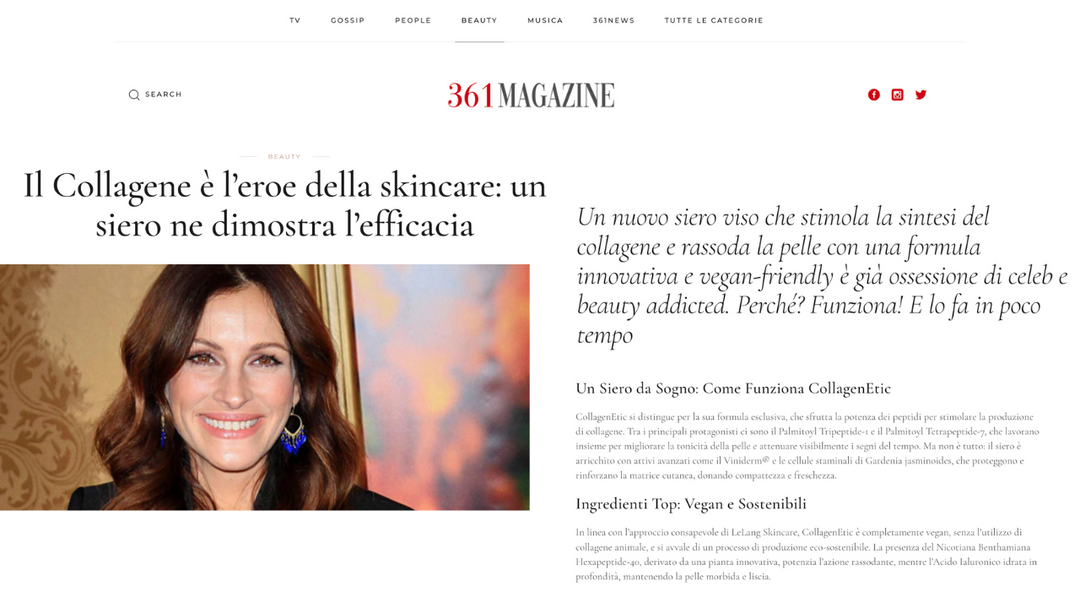 361 Magazine - Il Collagene è l'eroe della skincare: un siero ne dimostra l'efficacia