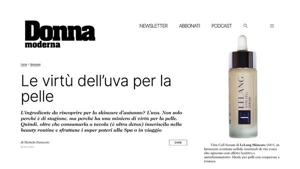 Donna Moderna - The virtues of grapes for the skin