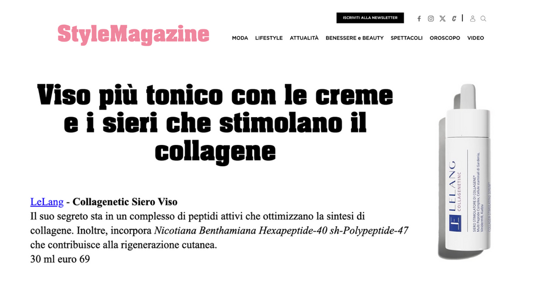 StyleMagazine - Viso più tonico con le creme e i sieri che stimolano il collagene