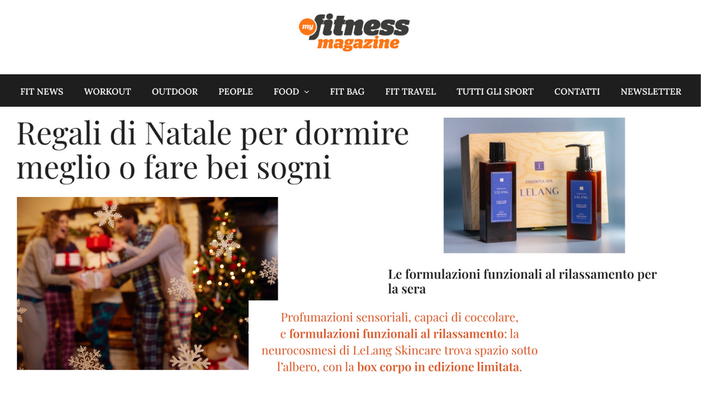 My Fitness Magazine - Regali di Natale per dormire meglio o fare bei sogni