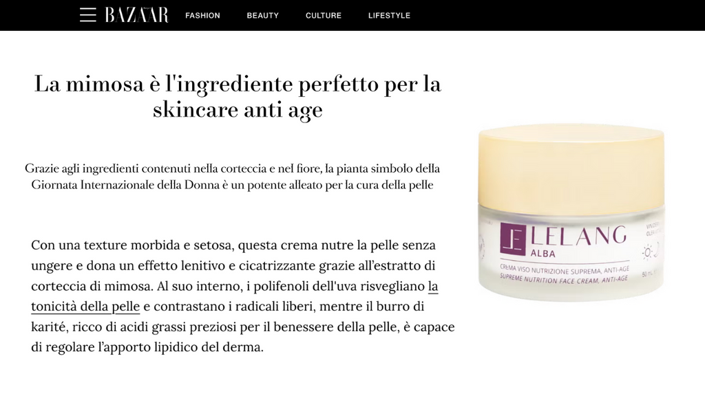 Harpers Bazaar - La mimosa è l'ingrediente perfetto per la skincare anti age