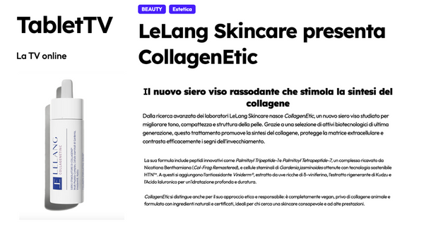 Tablet TV - LeLang Skincare präsentiert CollagenEtic