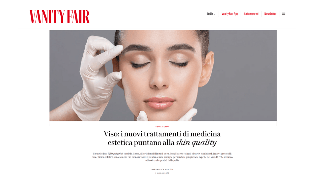 Vanity Fair - I nuovi trattamenti di medicina estetica puntano alla skin quality