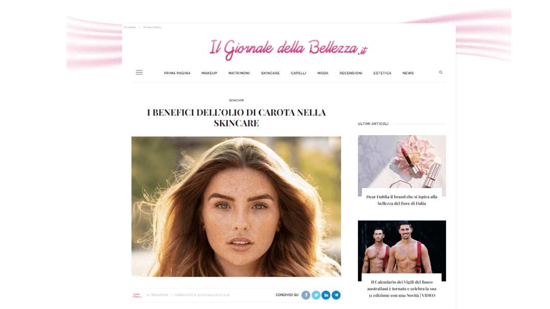 Il giornale della bellezza - I benefici dell'olio di carota nella skin care