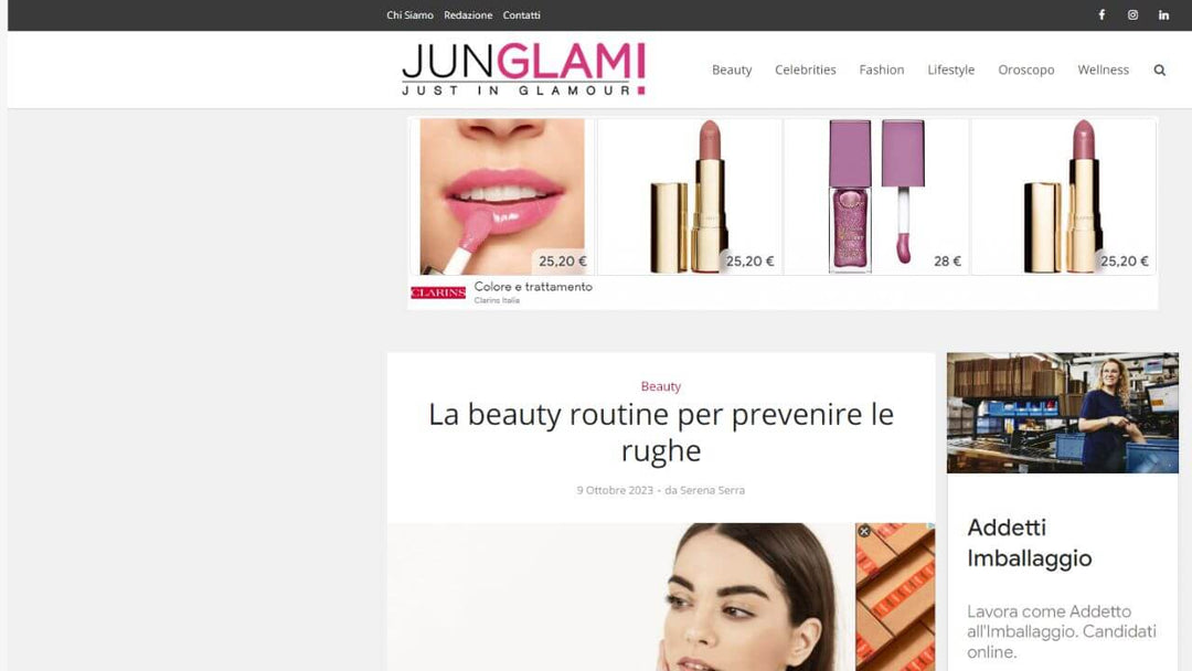 JunGlam -  La beauty routine per prevenire le rughe