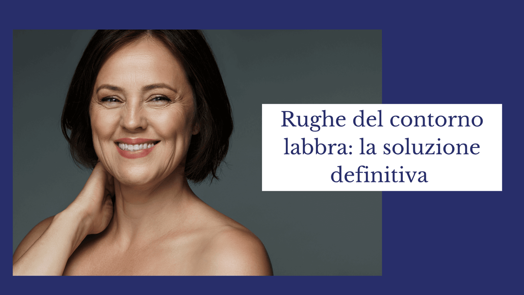 Rughe del contorno labbra sul viso femminile