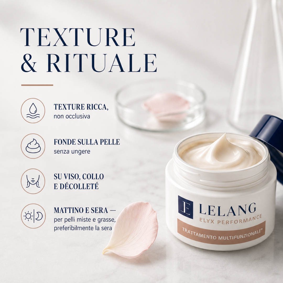 Elyx Performance LeLang: texture della crema e rituale di applicazione