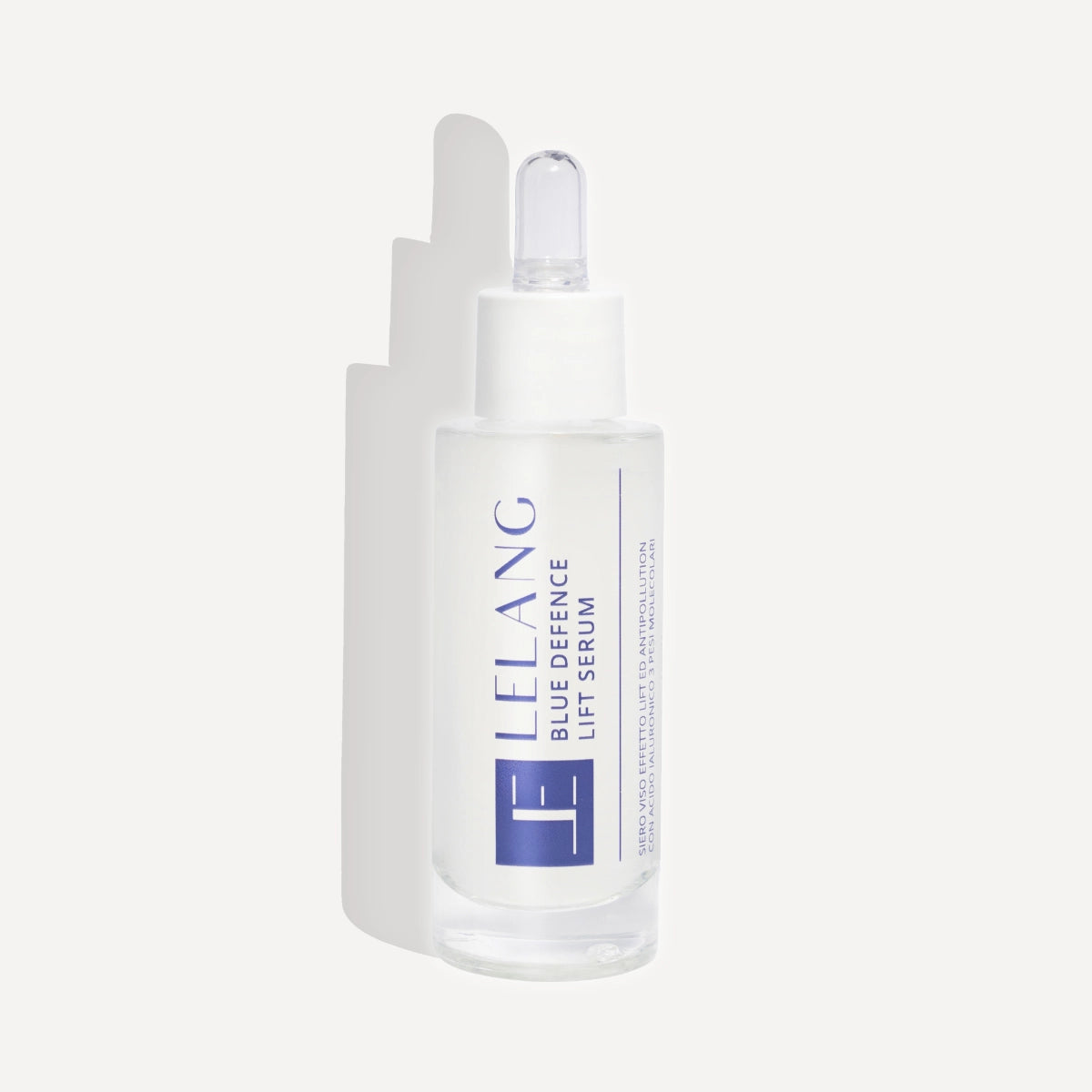 Blue Defence Lift Serum LeLang, siero viso liftante all'acido ialuronico in flacone