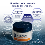 Ingredienti dermocosmetici della crema Nutralight Sensitive: acqua termale, niacinamide, pantenolo e attivi lenitivi per pelle sensibile