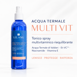 Flacone LeLang Acqua Termale Multi Vit – tonico spray multivitaminico riequilibrante con acqua termale di Valdieri, Et-VC, Niacinamide e Vitamina E, che lenisce, protegge e rafforza la pelle