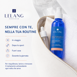 Acqua termale multivitaminica Lelang Multi Vit, sempre con te nella tua routine: ideale in viaggio, dopo lo sport, fuori casa e durante la giornata per riequilibrare, lenire e rinnovare il trattamento antiossidante ogni volta che serve