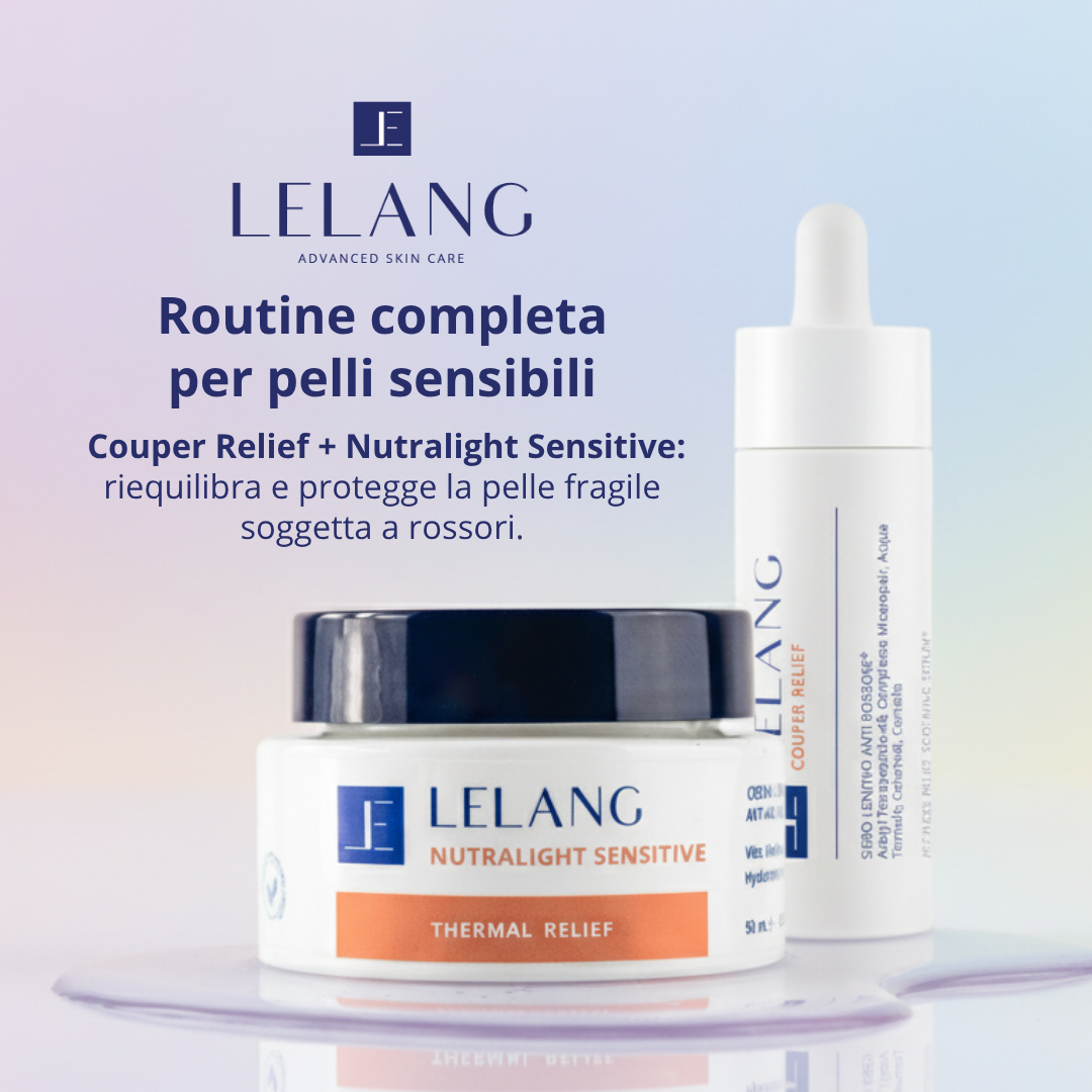 Routine per pelli sensibili LeLang: Couper Relief e Nutralight Sensitive