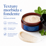 Scrub corpo Lelang Essentia Spa Relax Body Scrub dalla texture morbida e fondente con burro di Karité, formula ricca, cremosa e confortevole che non secca e lascia una piacevole sensazione di nutrimento