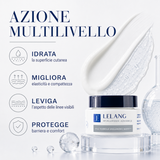 Crema viso Lelang Hyaluronic Advance ad azione multilivello: idrata, migliora l'elasticità, leviga e protegge la pelle